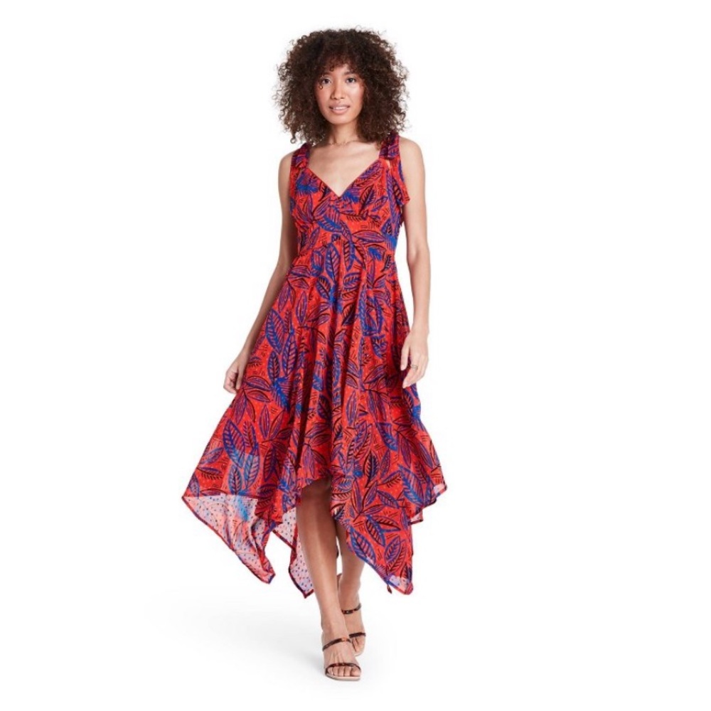 Alexis for target tropical leaf dress